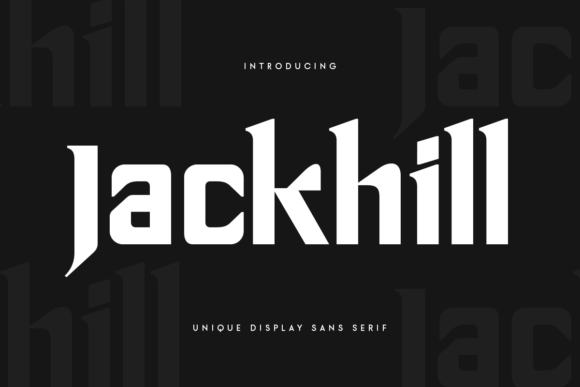 Discover Jackhill: A Unique Display Font for Modern Creators