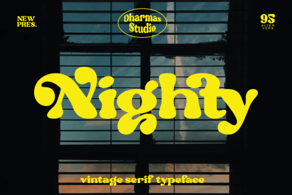 Discover Nighty: A Retro Display Font for Modern Creators