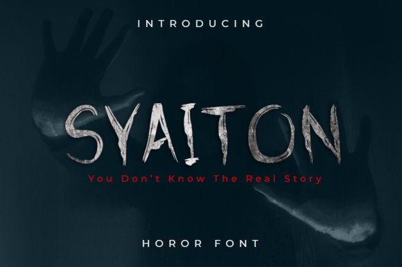 Syaiton: Unleash Eerie Visuals with This Horror Display Font